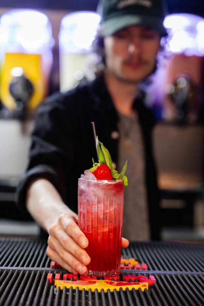 Bartender crafting a cocktail
